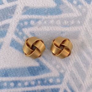 Gold Large Knot Earrings